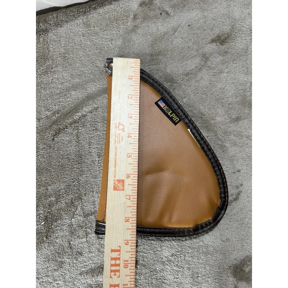 Vintage Kolpin Soft Pistol Rug Handgun Case Tan Brown Padded Made in USA